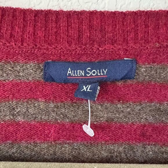 Allen Solly Womens Stripped Lambswool Long Sleeve Crewneck Sweater Sz XL Preppy - Picture 5 of 8